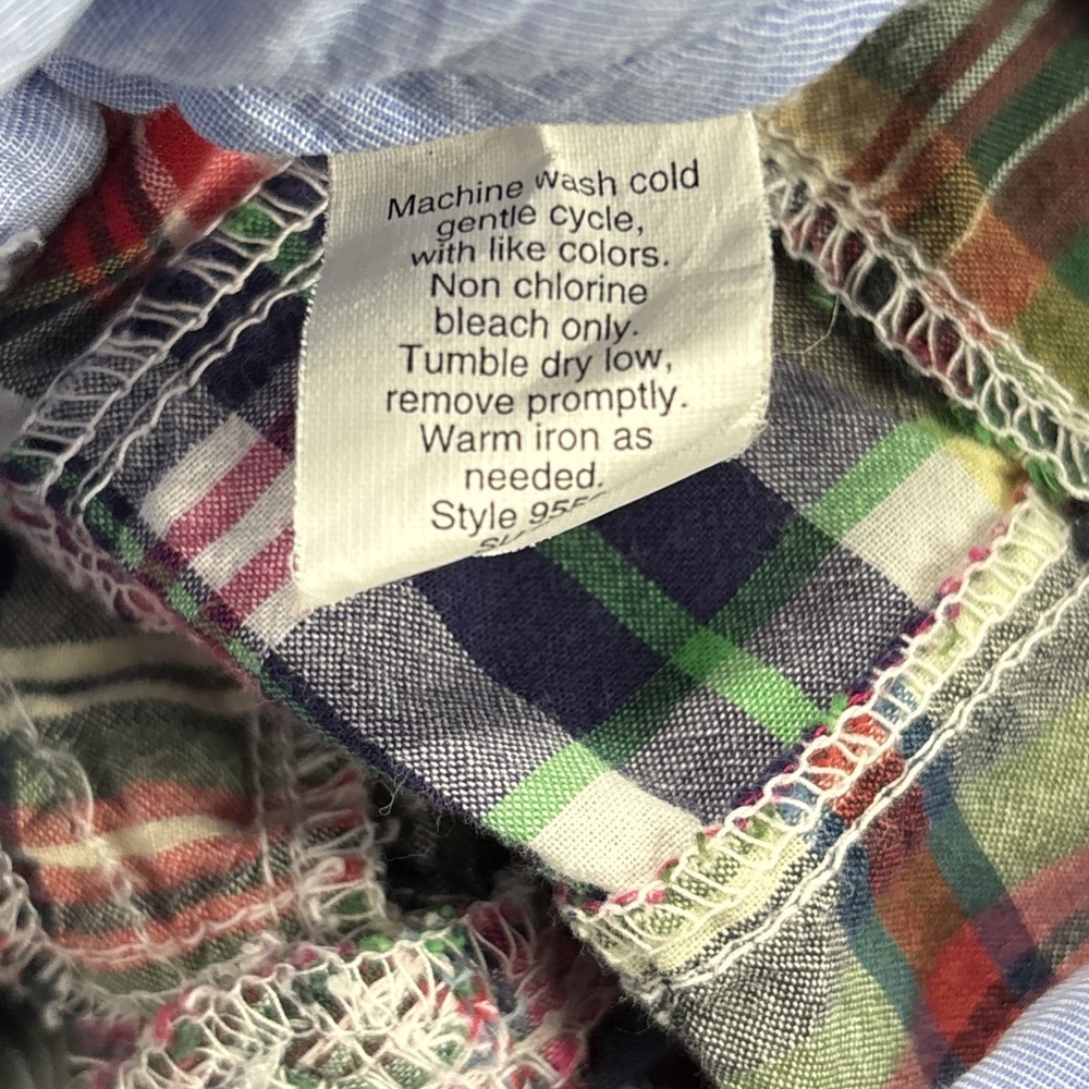 J. Crew Field Shorts Mens 31 Madras Plaid Patchwork Multicolor Preppy Coastal - Picture 14 of 14